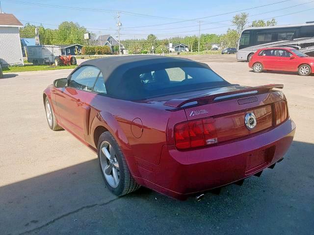 1ZVFT85H175214018 - 2007 FORD MUSTANG GT RED photo 3