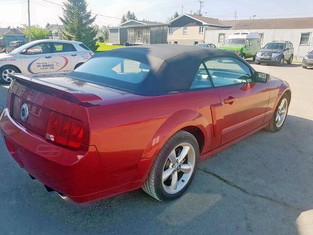 1ZVFT85H175214018 - 2007 FORD MUSTANG GT RED photo 4