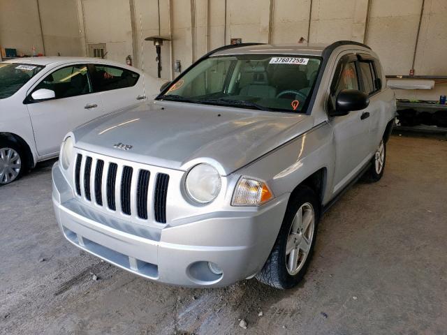 1J8FT47W57D100481 - 2007 JEEP COMPASS SILVER photo 2