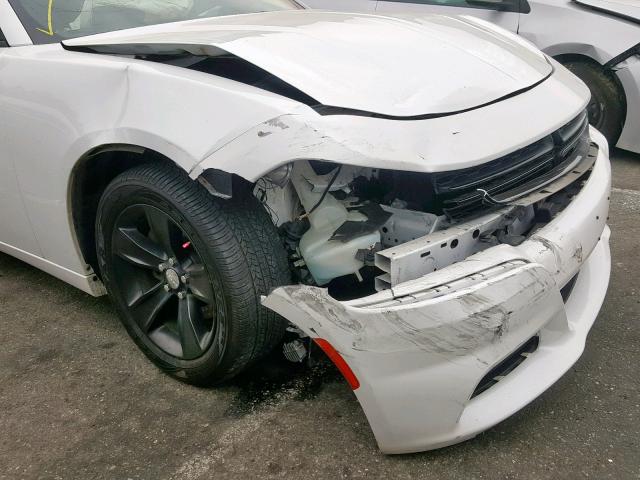 2C3CDXHGXFH805525 - 2015 DODGE CHARGER SX WHITE photo 9