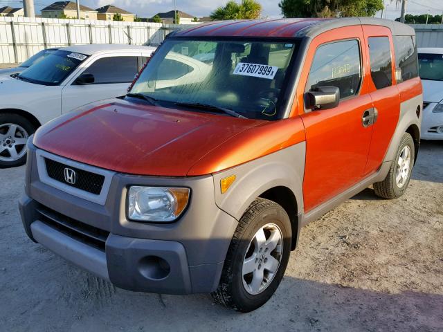 5J6YH28674L005128 - 2004 HONDA ELEMENT EX ORANGE photo 2