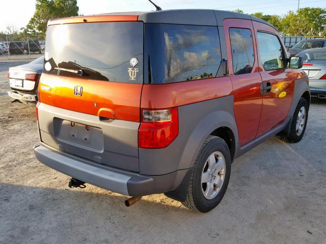 5J6YH28674L005128 - 2004 HONDA ELEMENT EX ORANGE photo 4