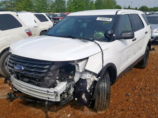 1FM5K8AR9HGC90989 - 2017 FORD EXPLORER P WHITE photo 2