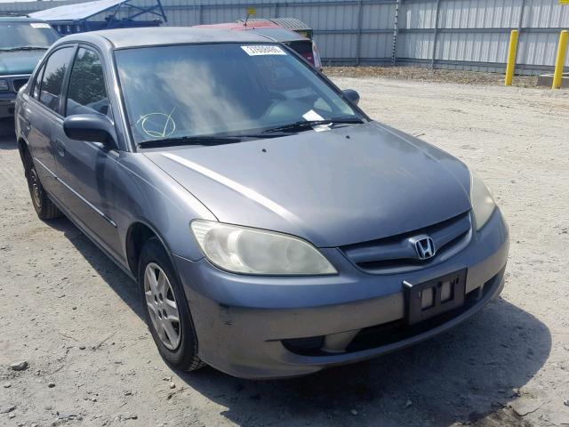 2HGES16435H557389 - 2005 HONDA CIVIC DX GRAY photo 1