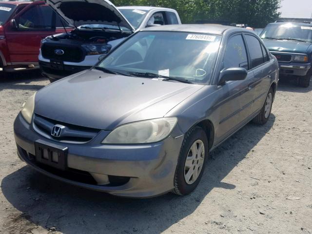 2HGES16435H557389 - 2005 HONDA CIVIC DX GRAY photo 2