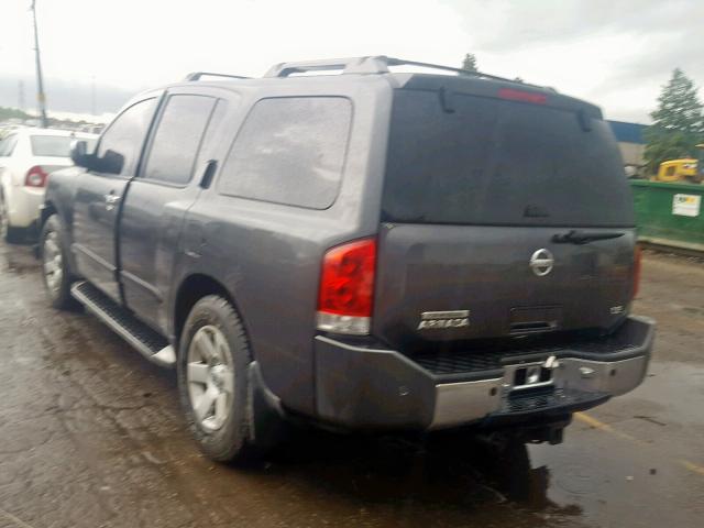 5N1AA08B64N722763 - 2004 NISSAN ARMADA SE CHARCOAL photo 3