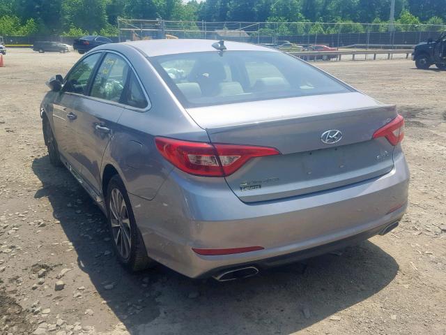 5NPE34AF2GH268133 - 2016 HYUNDAI SONATA SPO SILVER photo 3