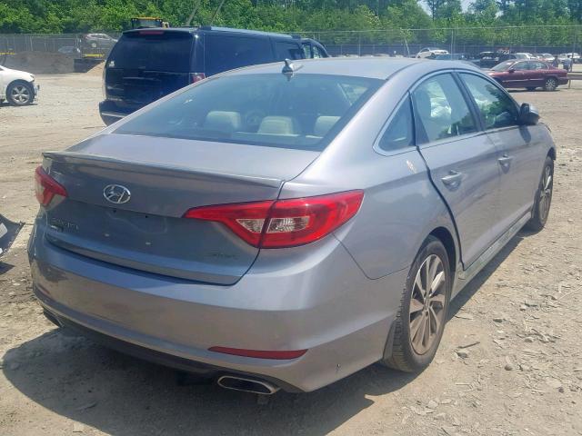 5NPE34AF2GH268133 - 2016 HYUNDAI SONATA SPO SILVER photo 4