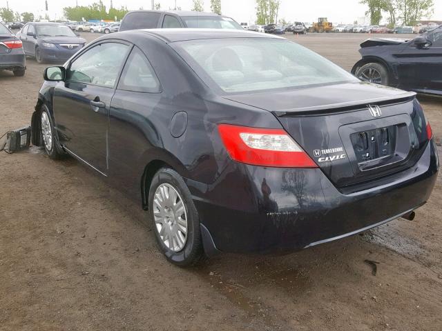 2HGFG12239H002300 - 2009 HONDA CIVIC DX BLACK photo 3