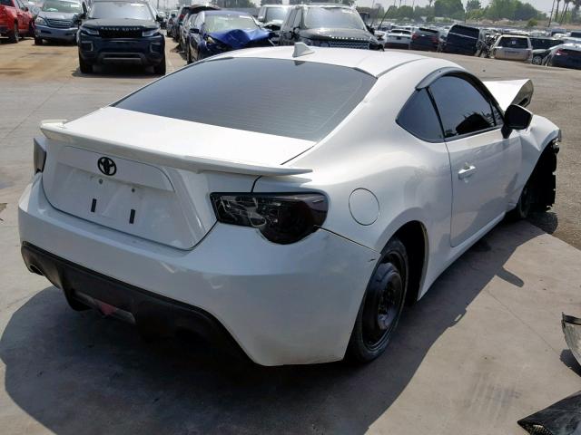 JF1ZNAA15F9712715 - 2015 TOYOTA SCION FR-S WHITE photo 4