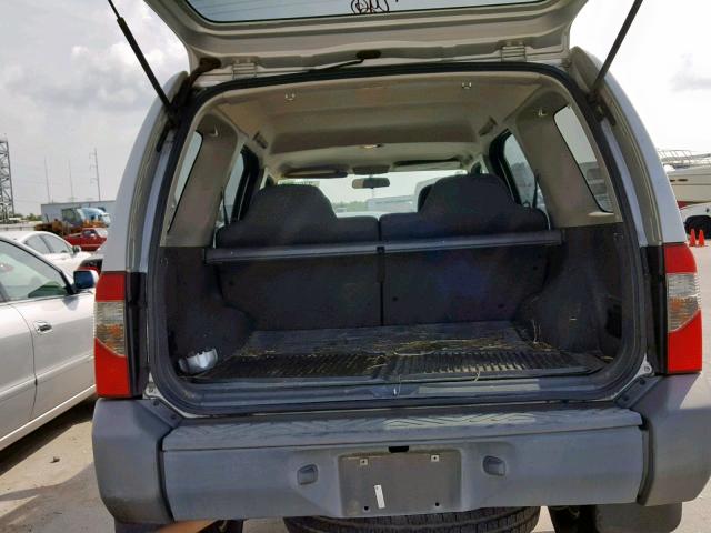 5N1ED28T54C607306 - 2004 NISSAN XTERRA XE SILVER photo 9