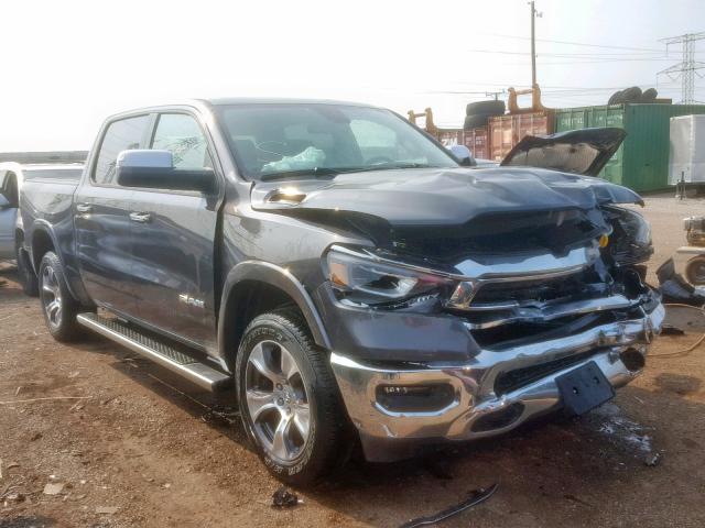 1C6SRFJTXKN662983 - 2019 RAM 1500 LARAM GRAY photo 1