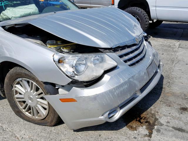 1C3LC56J78N261579 - 2008 CHRYSLER SEBRING TO SILVER photo 9