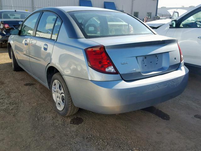 1G8AZ52F43Z100587 - 2003 SATURN ION LEVEL BLUE photo 3