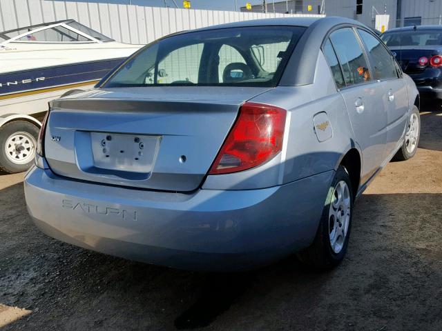1G8AZ52F43Z100587 - 2003 SATURN ION LEVEL BLUE photo 4