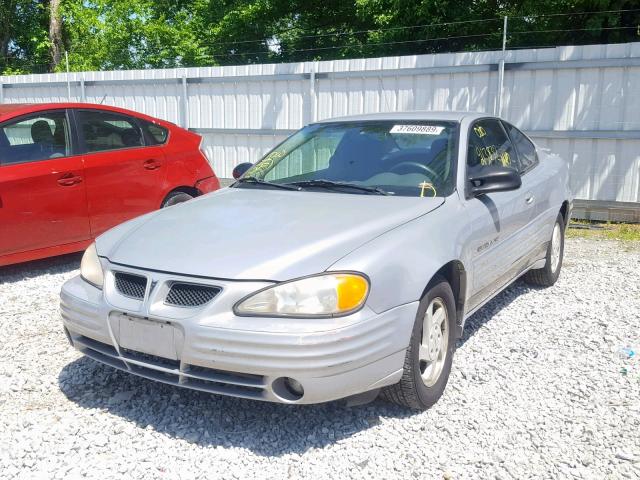 1G2NE12T5XM824605 - 1999 PONTIAC GRAND AM S SILVER photo 2