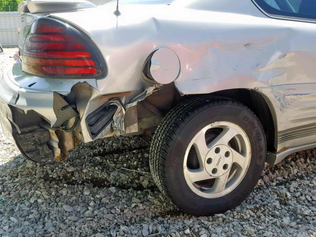1G2NE12T5XM824605 - 1999 PONTIAC GRAND AM S SILVER photo 9