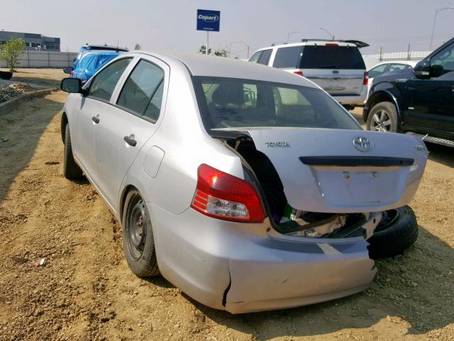 JTDBT923071137469 - 2007 TOYOTA YARIS SILVER photo 3