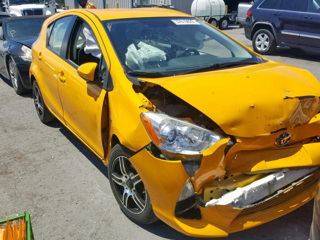 JTDKDTB33E1065030 - 2014 TOYOTA PRIUS C YELLOW photo 1