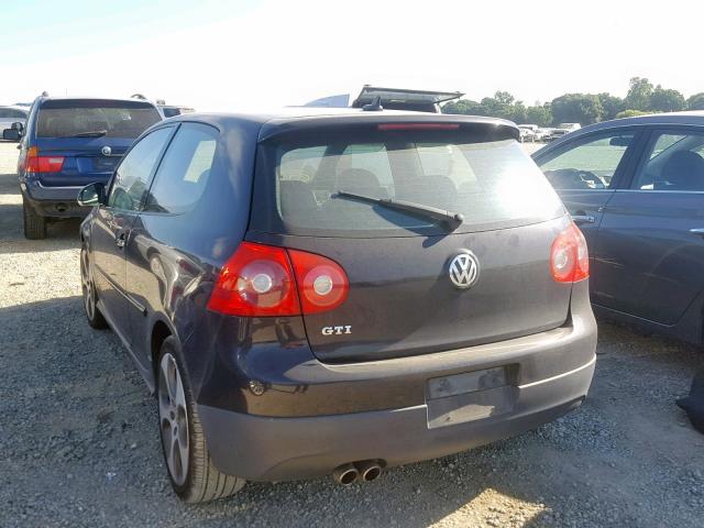 WVWEV71K37W056814 - 2007 VOLKSWAGEN NEW GTI BLACK photo 3