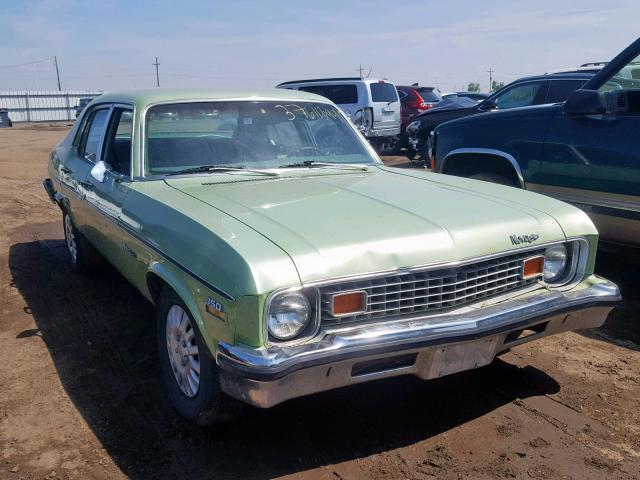 1Y69H3L104713 - 1973 CHEVROLET NOVA GREEN photo 1