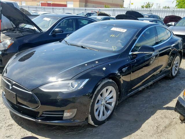 5YJSA1E29FF103661 - 2015 TESLA MODEL S BLACK photo 2