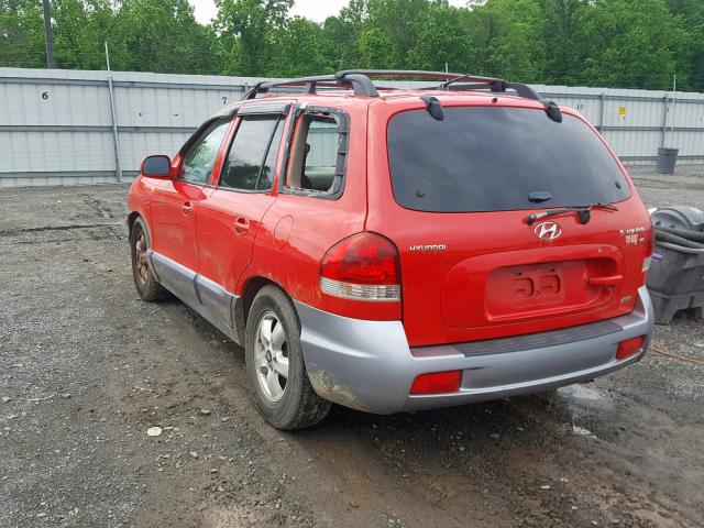 KM8SC73D85U009161 - 2005 HYUNDAI SANTA FE G RED photo 3