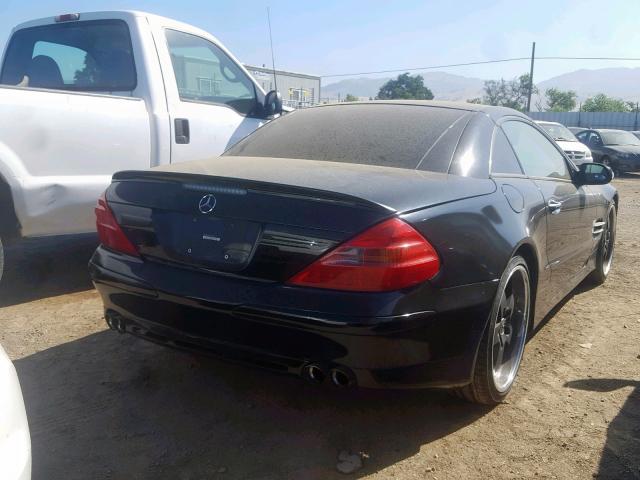 WDBSK75F43F013732 - 2003 MERCEDES-BENZ SL 500R BLACK photo 4