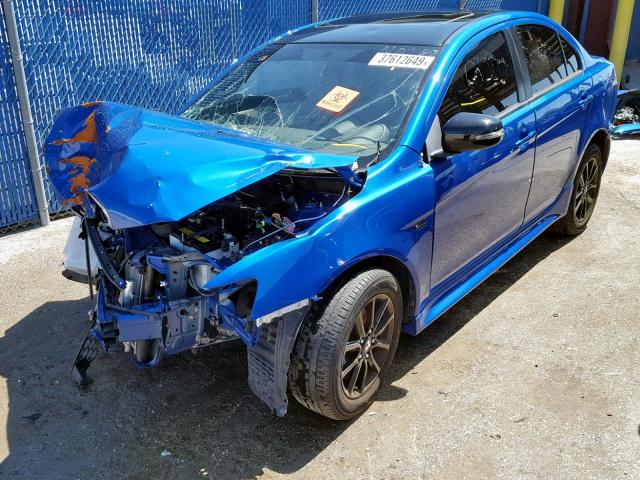 JA32U2FU1HU011708 - 2017 MITSUBISHI LANCER ES BLUE photo 2