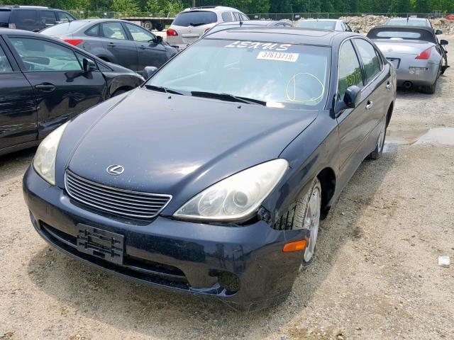 JTHBA30G355120789 - 2005 LEXUS ES 330 BLACK photo 2