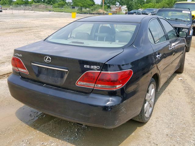 JTHBA30G355120789 - 2005 LEXUS ES 330 BLACK photo 4