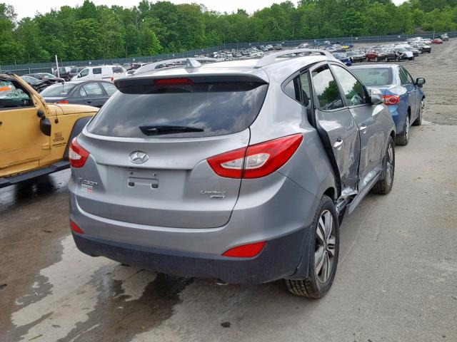 KM8JUCAG9FU071250 - 2015 HYUNDAI TUCSON LIM GRAY photo 4