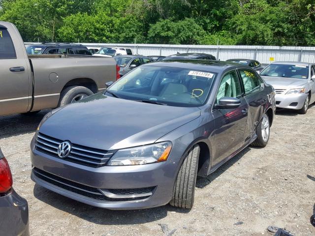 1VWBP7A39EC008297 - 2014 VOLKSWAGEN PASSAT SE GRAY photo 2