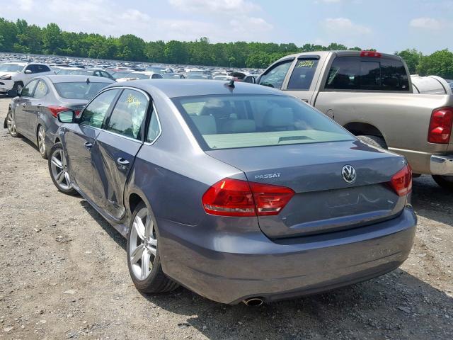 1VWBP7A39EC008297 - 2014 VOLKSWAGEN PASSAT SE GRAY photo 3