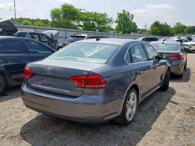 1VWBP7A39EC008297 - 2014 VOLKSWAGEN PASSAT SE GRAY photo 4