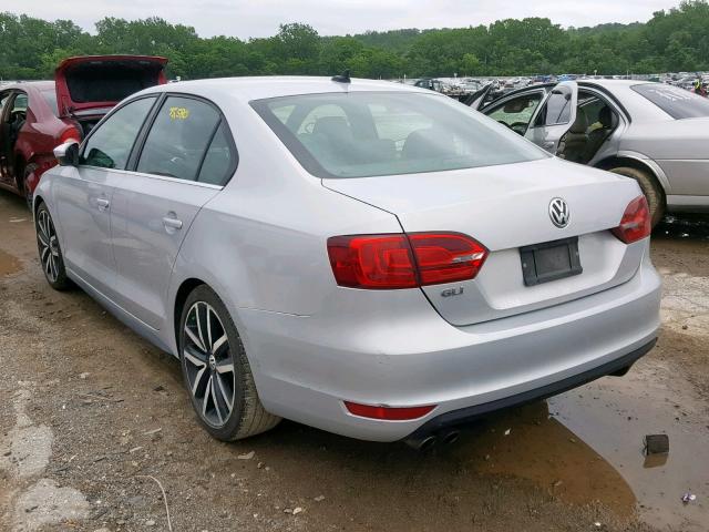 3VW467AJ4DM249823 - 2013 VOLKSWAGEN JETTA GLI SILVER photo 3