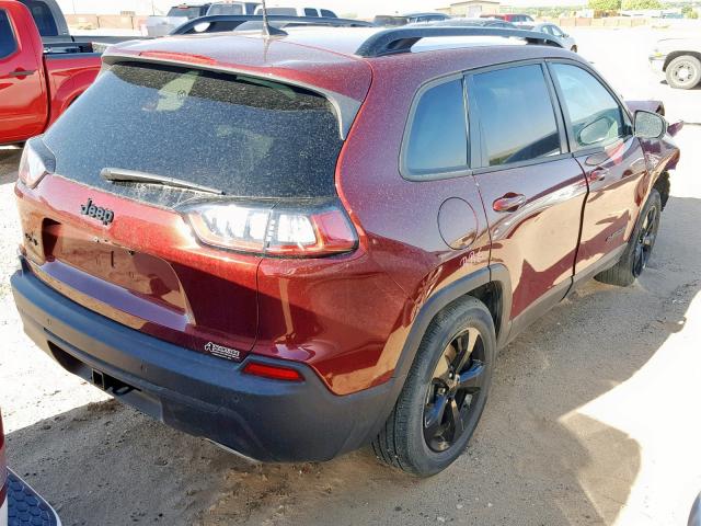 1C4PJMLX9KD283697 - 2019 JEEP CHEROKEE L MAROON photo 4