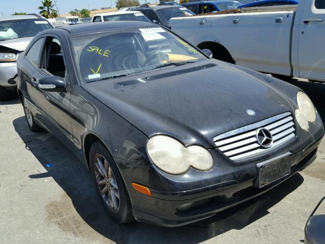 WDBRN47J02A243804 - 2002 MERCEDES-BENZ C 230K SPO BLACK photo 1