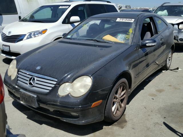 WDBRN47J02A243804 - 2002 MERCEDES-BENZ C 230K SPO BLACK photo 2