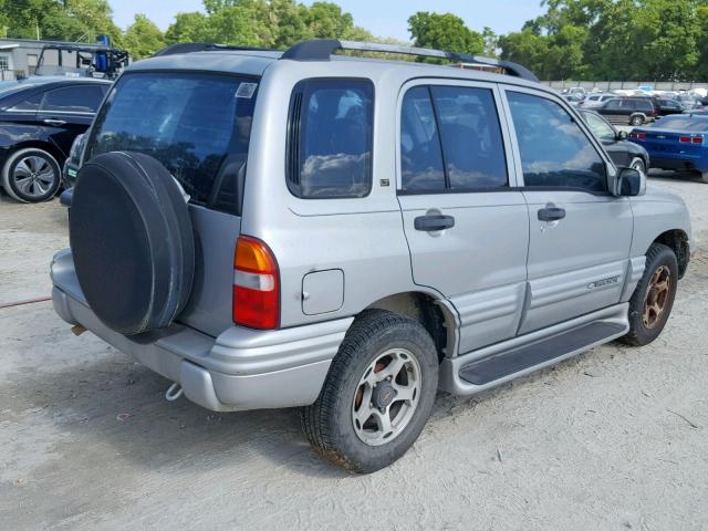 2CNBJ634916958761 - 2001 CHEVROLET TRACKER LT SILVER photo 4