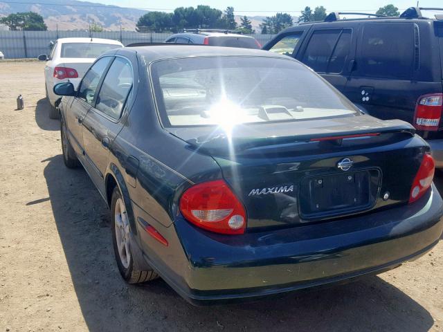 JN1CA31A81T300665 - 2001 NISSAN MAXIMA GXE GREEN photo 3