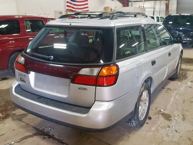 4S3BH675X47615643 - 2004 SUBARU LEGACY OUT SILVER photo 4