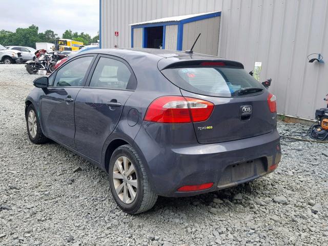 KNADN5A34D6161475 - 2013 KIA RIO EX GRAY photo 3