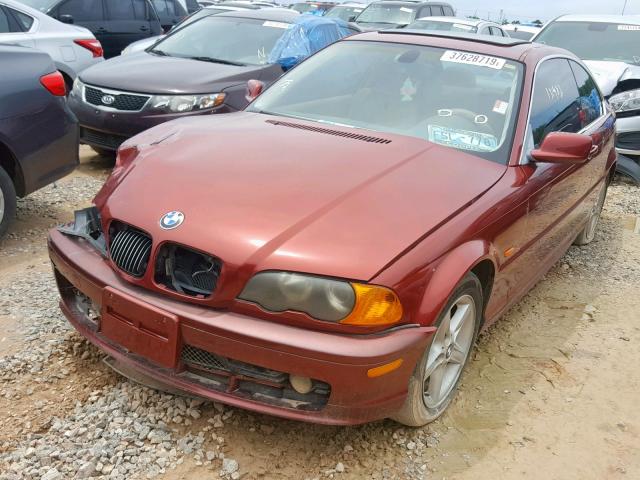 WBABM5340YJN91619 - 2000 BMW 328 CI RED photo 2