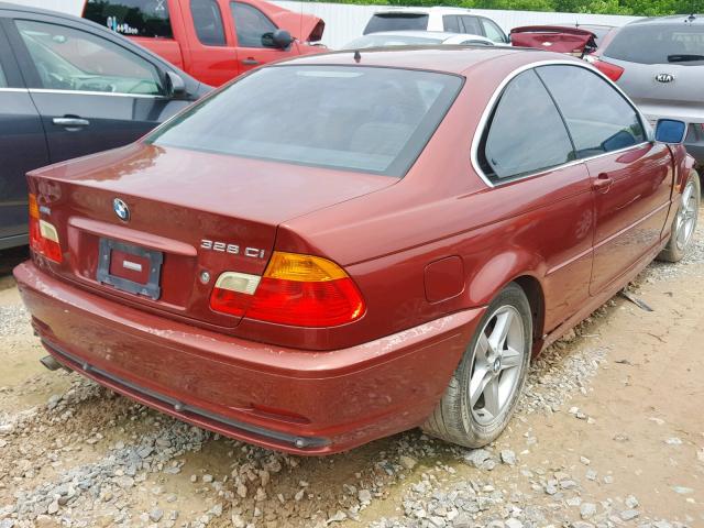 WBABM5340YJN91619 - 2000 BMW 328 CI RED photo 4