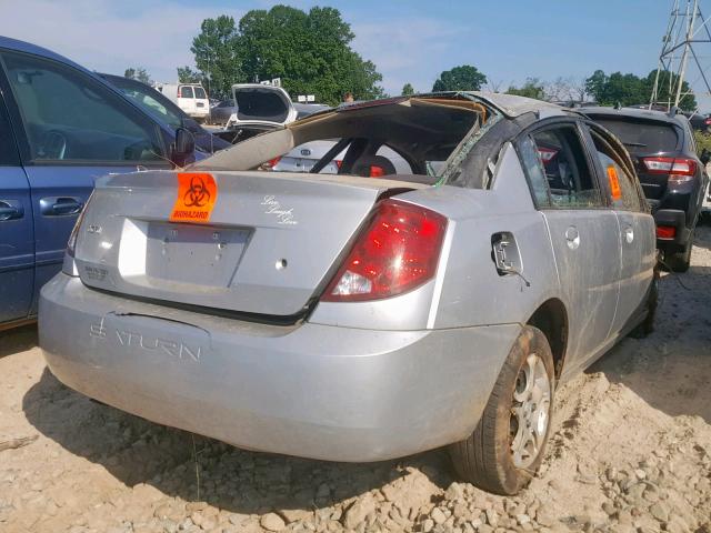 1G8AJ52F84Z190402 - 2004 SATURN ION LEVEL SILVER photo 4