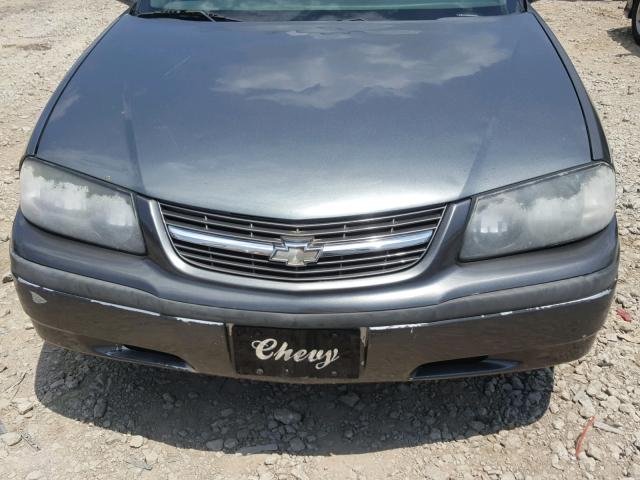 2G1WF52E759183286 - 2005 CHEVROLET IMPALA GRAY photo 7