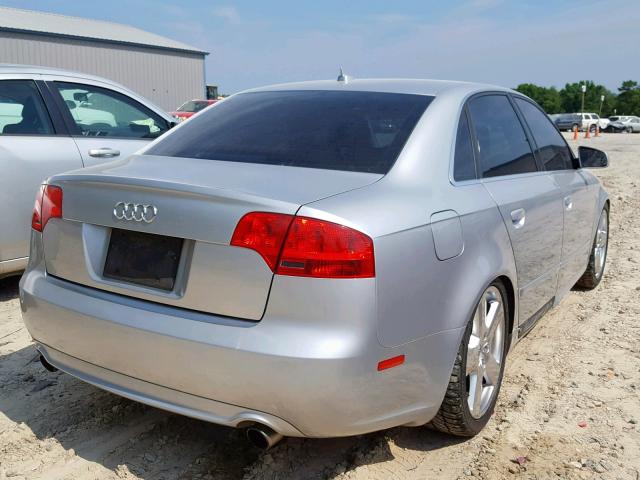 WAUEF78EX8A025990 - 2008 AUDI A4 S-LINE SILVER photo 4