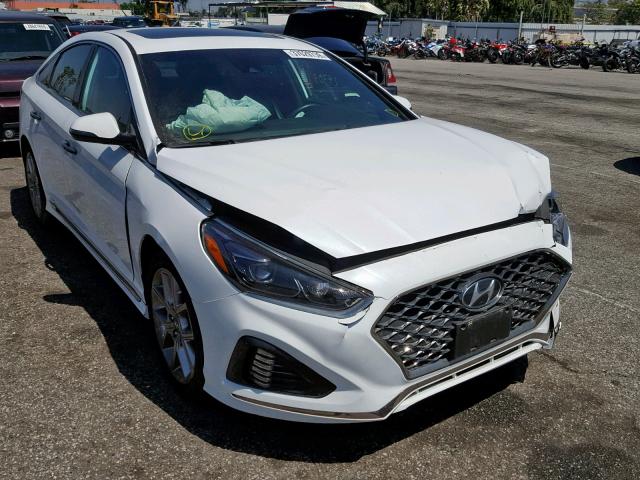 5NPE34AB3JH660283 - 2018 HYUNDAI SONATA SPO WHITE photo 1