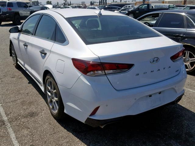 5NPE34AB3JH660283 - 2018 HYUNDAI SONATA SPO WHITE photo 3